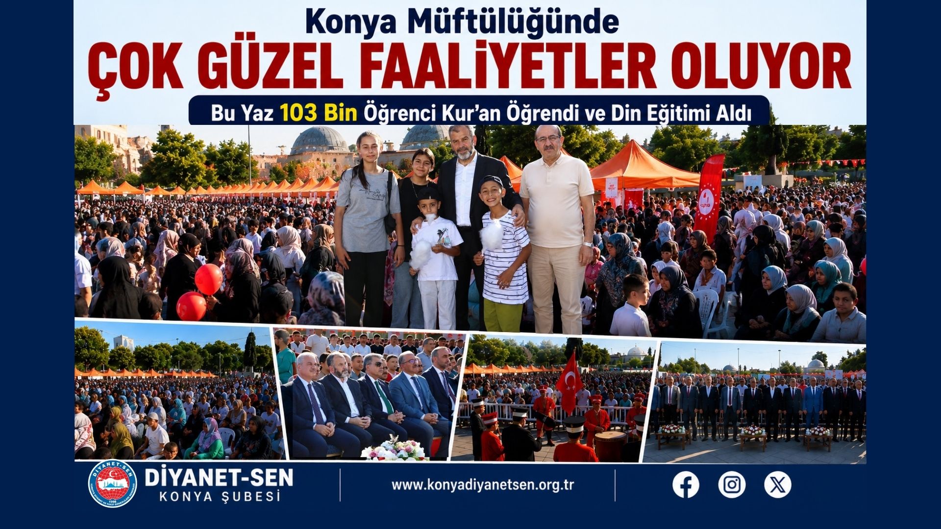 Konya Müftülüğünde Çok Güzel Faaliyetler Oluyor: Bu Yaz 103 Bin Öğrenci Kur’an Öğrendi ve Din Eğitimi Aldı